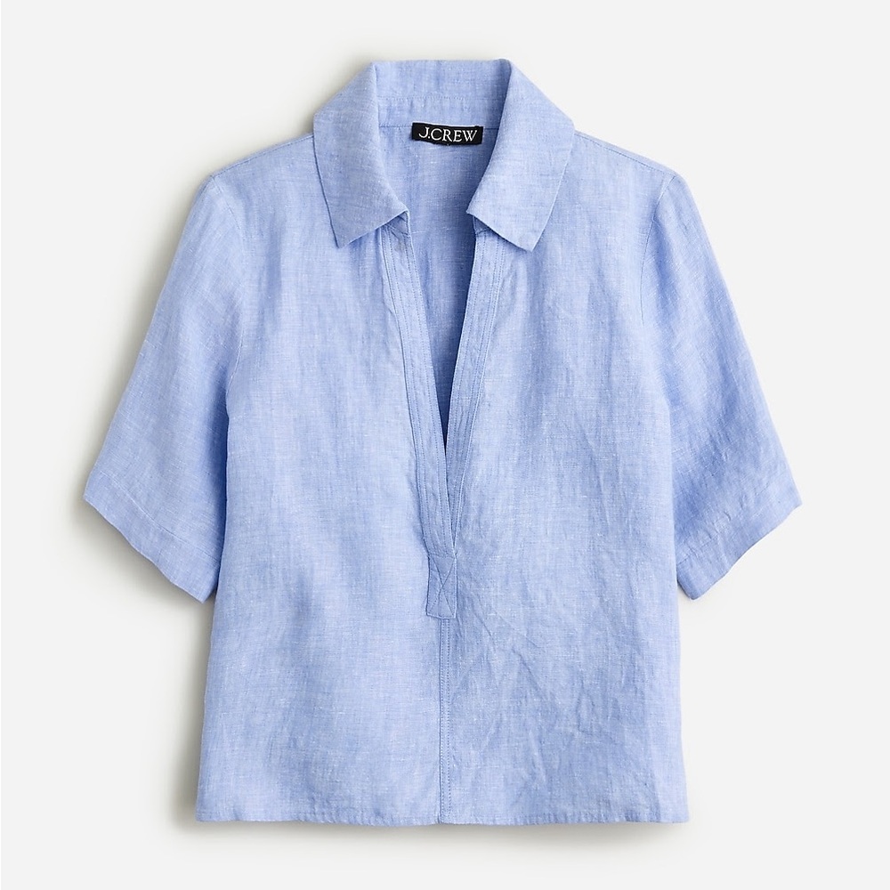 Bungalow popover top in linen